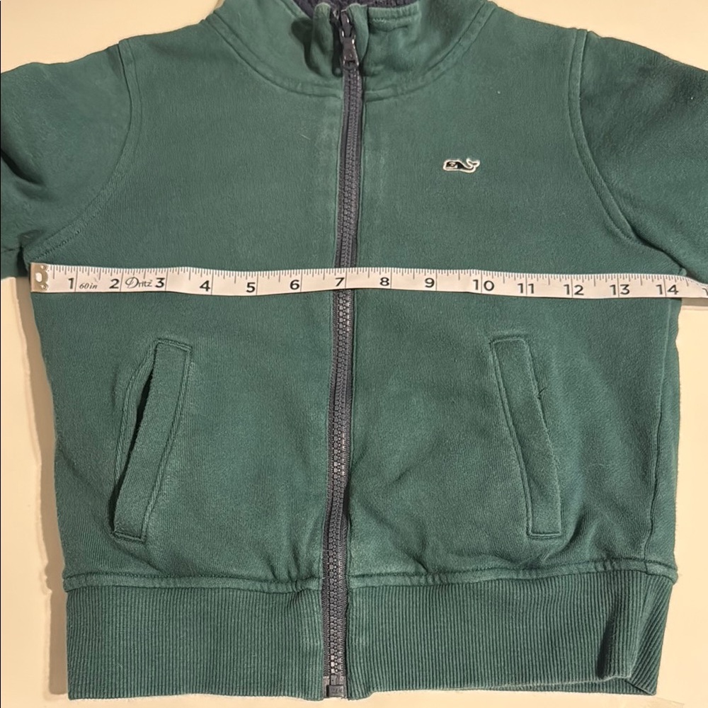 Vineyard Vines Green Sweatshirt Classic Zip-Up for kids, size 5 - Picture 3 of 9